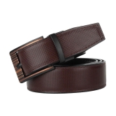 Zacharias - Brown Leather Men's Reversible Belt ( Pack of 1 ) - None