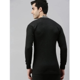 Pack of 2 Lux Cottswool - Black Cotton Blend Mens Thermal Tops - None