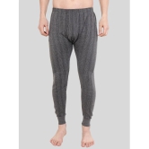 Zeffit - Grey Cotton Mens Thermal Bottoms ( Pack of 1 ) - None