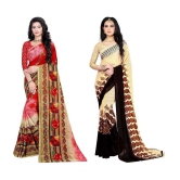 LEELAVATI - Multicolor Georgette Saree With Blouse Piece ( Pack of 2 ) - Multicolor