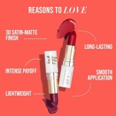 MyGlamm Combo of 2 LIT Satin Matte Lipstick | Long Lasting, 3D, Smooth Lipsticks