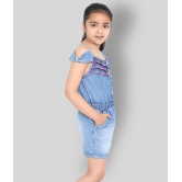 Naughty Ninos - Blue Denim Girls Jumpsuit ( Pack of 1 ) - None