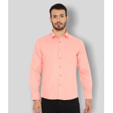 Maharaja - Peach Cotton Blend Slim Fit Mens Formal Shirt ( Pack of 1 ) - None