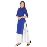 SIPET Blue Rayon Straight Kurti - XL