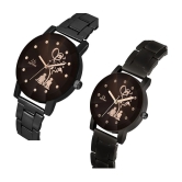 Septem Black Metal Analog Mens Watch