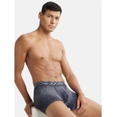 Jockey MM08 Men Microfiber Mesh Elastane Printed Performance Trunk - True Navy - None