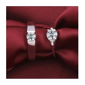 Paola Speical For Couple Ring Valentines Couples Gift Stylish  Silver Plated Adjustable Couple  Ring Women And Men - None