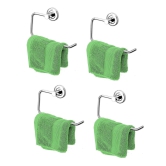 ANMEX H-Rectangle Stainless Steel Towel Ring for Bathroom/Wash Basin/Napkin-Towel Hanger/Bathroom Accessories - PACK OF 4