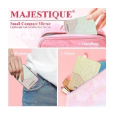 Majestique 1Pcs Portable Doublesided Mirror Distortionfree Travel Makeup Mirror Color May Vary