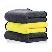 HOMETALES Multicolor 800 GSM Microfiber Cloth For Automobile ( Pack of 3 )