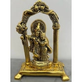 Aarna Creations Hand Crafted Metal Radha Krishna Murti| Radha Krishna| Antique Golden Radha Krishna Idol