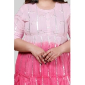 miravan - Pink Cotton Womens Anarkali Kurti ( Pack of 1 ) - None