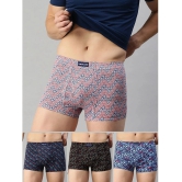 Lux Cozi - Navy Blue Cotton Mens Trunks ( Pack of 4 ) - None