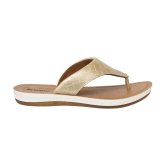 Inblu - Gold Womens Leather Slipper - None