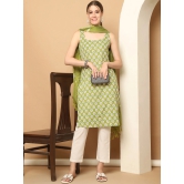 Green printedKurta with pallazos dupatta set-S / Green