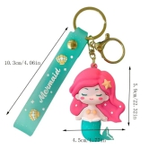 Premium Quality Magical 3D Mermaid and Unicorn Keychains to Your Everyday Accessories (Pack of 2) (Random Colour)