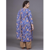 Tissu Cotton Printed Kurti With Palazzo Womens Stitched Salwar Suit - Blue ( Pack of 1 ) - None