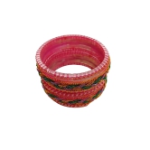 Pink and Green Bangle Set Of 2