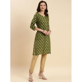 Rangita Rayon Printed Straight Womens Kurti - Green & Yellow ( Pack of 2 ) - None