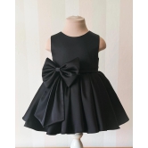 Cutedoll Black Silk Casual Baby Kids Frock-12-18 Month