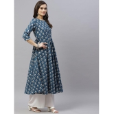 miravan - Blue Cotton Women's Anarkali Kurti ( Pack of 1 ) - None