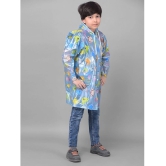 Dollar Rainguard Kids Full Sleeve Face Printed Long Raincoat With Adjustable Hood and Pocket - None