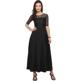 Sheetal associates - Black Crepe Women's Gown ( Pack of 1 ) - None