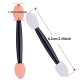 Nidy® Disposable Double-Sided Eye Shadow Brush Sponge Applicator Oval Makeup,12 cotton head