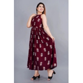 SIPET - Maroon Rayon Womens Flared Kurti ( Pack of 2 ) - None