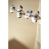 COTTON BALL FLOWER (Set of 2)-White