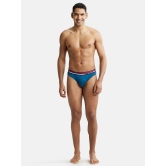 Jockey US49 Men Super Combed Cotton Solid Brief with Ultrasoft Waistband - Seaport Teal - None