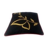 HugsnRugs Single Cotton Cushion Covers 40X40 cm (16X16) - Black