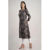 MAUKA - Brown Rayon Women''s Straight Kurti ( Pack of 1 ) - None