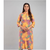 MAUKA - Multicolor Rayon Women's Straight Kurti ( Pack of 1 ) - None