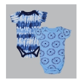 Sathiyas - Sky Blue Cotton Rompers For Baby Boy,Baby Girl ( Pack of 2 ) - None