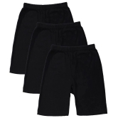 Bodycare - Black Cotton Girls Cycling Shorts ( Pack of 3 ) - None