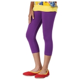 YELLOW,PURPLE AND WHITE COLOURS CAPRI LEGGINGS FOR GIRLS - 13-14 Years