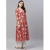 miravan - Red Cotton Women's Angrakha Kurti ( Pack of 1 ) - None