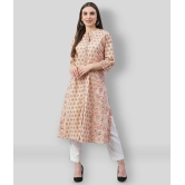 Divena - Multicolor Cotton Womens Front Slit Kurti - 3XL