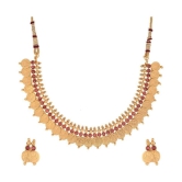 Zeneme Alloy Golden Contemporary Contemporary/Fashion Gold Plated Necklace set Combo - Golden