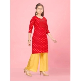 Aarika Red Rayon Girls Kurti ( Pack of 1 ) - None