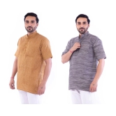 DESHBANDHU DBK - Multi Cotton Mens Regular Kurta ( Pack of 2 ) - None