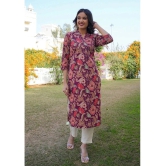 Vbuyz Cotton Printed Straight Womens Kurti - Purple ( Pack of 1 ) - None