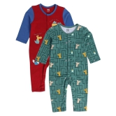 MINI KLUB Multi Color Cotton Rompers For Baby Boy ( Pack of 2 ) - None