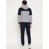 Wild West Navy Blue Fleece Regular Fit Striped Mens Sports Tracksuit ( Pack of 1 ) - None