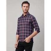 UrbanMark Cotton Blend Slim Fit Checks Full Sleeves Mens Casual Shirt - Navy ( Pack of 1 ) - None