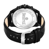 Swisstyle Black Leather Analog Mens Watch