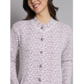 eWools.in Woollen Round Neck Women's Buttoned Cardigans - Purple ( ) - None