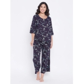 Clovia Rayon Nightsuit Sets - Navy - XL