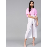 Women Pink & White Top with Trousers